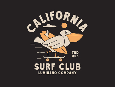 SURF CLUB illustration logo