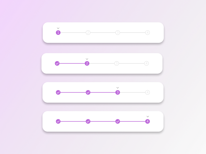 Progress bar UI component by Tom O'Hagan on Dribbble