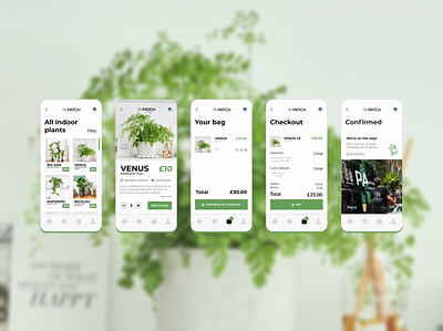 Plant company mobile app app checkout design ecommerce library order confirmation plant ui ux