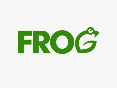 Logo Frog frog green logo mark