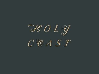 Holy Coast Logo gold holy coast logo script