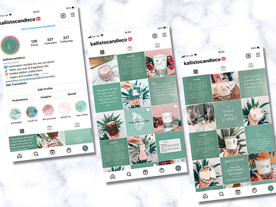 Social Media Templates - Kallisto Candle Co. brand colours brand guides instagram banner instagram post instagram template social media social media template