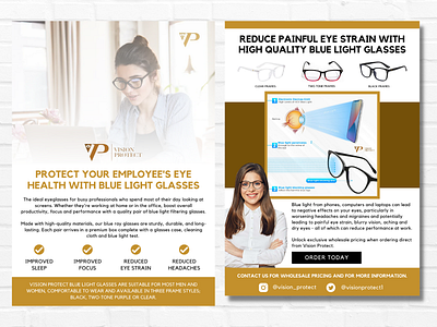 B2B Promotional Flyer brand colours brand identity canva design flyer glasses