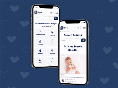 Bloss – home of parenthood experts animation branding design logo minimal ui ux