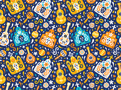 Day of the Dead pattern day of the dead halloween seamless pattern surface design
