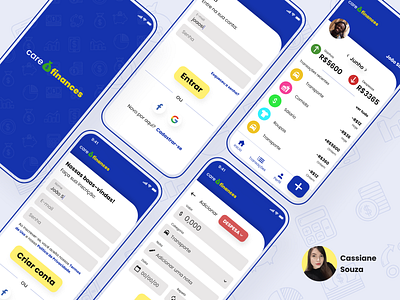 Aplicativo de Finanças Pessoais app design mobile ui