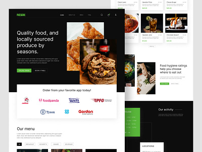 Restaurant Web Landing Page.