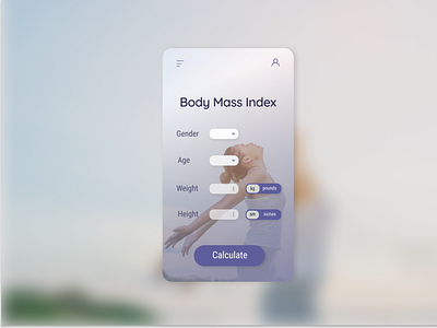 Body Mass Index Calculator app app ui appdesign application branding calculator calculator ui daily 100 challenge daily ui dailyui004 illustration logo mobile app typography ui ux vector webdesign