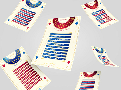 Card Game: Shanghai card design cardgame collateral design design digital design entertainment game game design illustration print print collateral suite typography