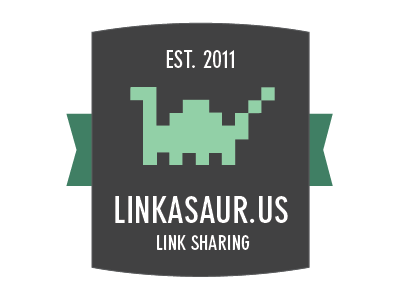 linkasaur.us badge dinosaur green identity link linkasaurus share