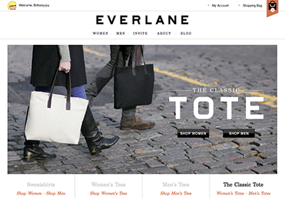 Everlane Homepage