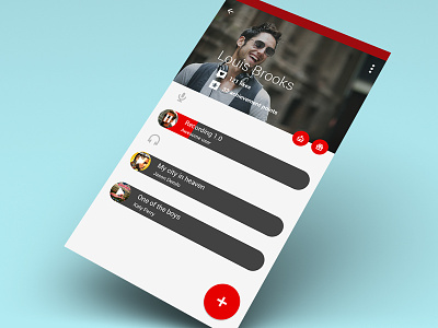 User profile material design minimalistic interface music app social app ui user profile
