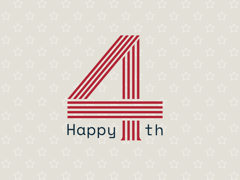 Fourth of July animation four fourth fourth of july interaction lines stars stripes typography