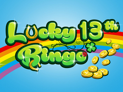 Lucky13 bingo dream bingo games gaming logo logo design