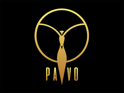Pavo Logo brand brand identity branding circle club party illustrator logo logo design peacock vector video productions