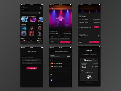 EVENT BOOKING APP UI ui