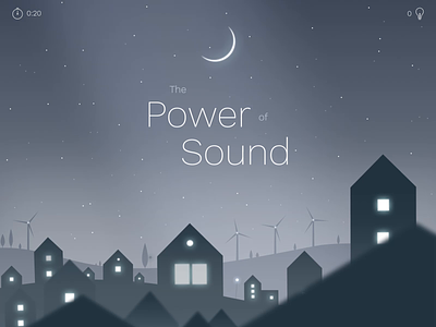 The Power of Sound animated illustration design experience illustration wind turbines zajno