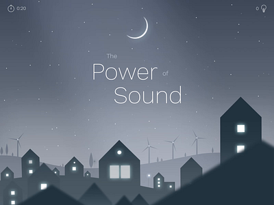 The Power of Sound animated illustration design experience illustration wind turbines zajno