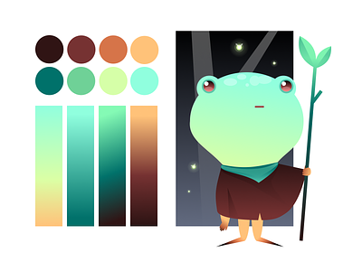 Magic Frog Character Illustration