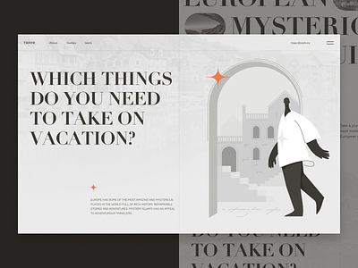 Illustration For A Travel Guide Website architecture illustration minimal minimalistic mysterious tour travel traveling vector zajno