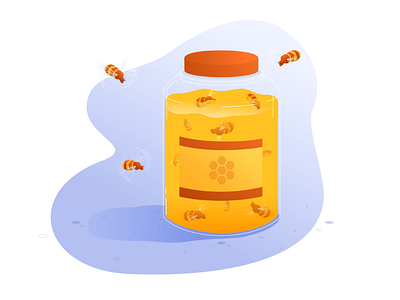 Zajno goes on Medium "Money or Honey" article bee evolution honey illustration information medium money social startup story zajno