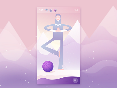 iOS Basketball Game Background Illustration