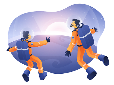 Illustration for a New Article by Zajno answer article astronaut business company medium question space story ultimate why zajno