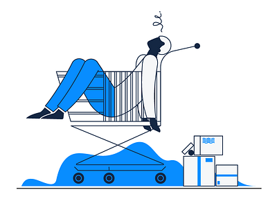 'No Orders' Empty State Illustration abstract business cart character clean clever empty space illustration informative minimal minimalistic no orders simple simple design smart stylish ui ux update web app zajno