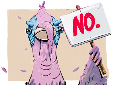 Turkey Says No animal cruelty illustration thanksgiving turkey zajno