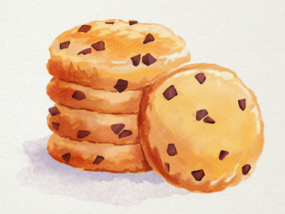 Cookies cookies food watercolor