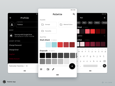Palette App — Concept android android app android app design app branding design figma graphics palette ui ui design ux vector