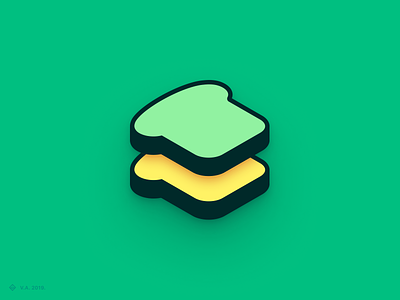 Bread n' Butter — Logo app branding bread design figma graphics green icon iconography illustration logo logo design vector yellow