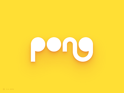 Pong — Logo brand brand identity branding design figma graphics illustration logo pong vector watermark wordmark wordmark logo