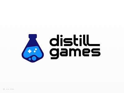 distill games — Logo brand branding design figma game game company game company logo game logo gaming graphics icon illustration logo vector