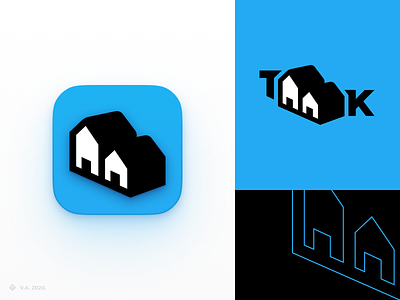 TAAK — App Icon and Logo android android app app architecture blue brand branding building design figma graphics houses icon iconography ios logo vector