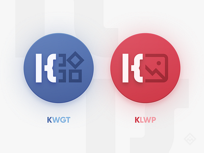 KWGT & KLWP app branding design figma graphics icon iconography illustration kustom logo product icon