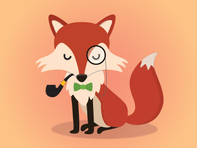 Mr Fox flat fox illustration