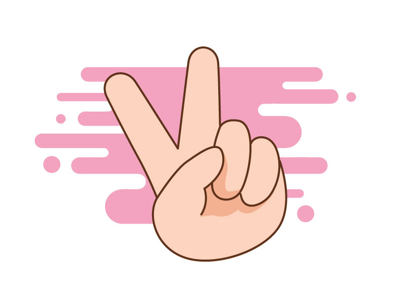 Flat Design Hand Peace by Sonja Cirakovic on Dribbble