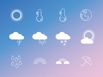 Weather Icons flat icons