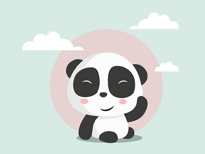 Panda Illustration black panda vector white
