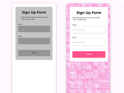 Sign Up Form design ui ux