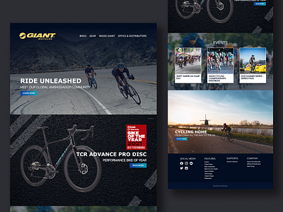 Landing Page Redesign - Giant Bicycles giant bicycles landing page redesign