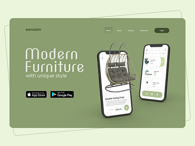 Furniture Landing Page - Kayujati furniture website landing page ui design ui ux