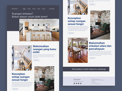 Minimaximal Hompage architecture furniture website home design landing page minimalism real estate ui design ui ux ui ux design web design