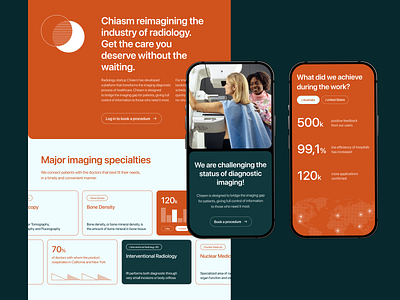 Chiasm - Radiology startup appointment branding clean clinic concept figma healt healthcare homepage landing page medical medical app medicine minimal startup typography ui ux website