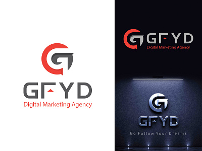 GFYD Digital Marketing Agency Logo brand identity branding car logo design digital marketing agancy logo g logo g typography gfyd logo graphic design lettermark logo logo logo g worldmark logo