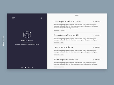 Mihael Keehl Theme - Posts Template