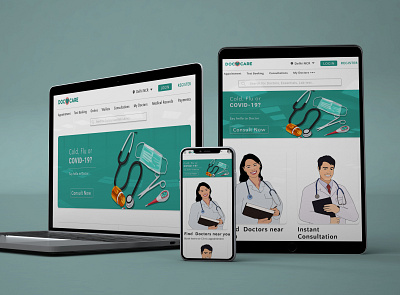 Medical health care Responsive Design for Social Good branding design icon illustration logo medical health care typography ui user experience ux vector