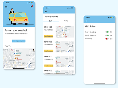 Cab Driver Friendly App design ui user experience ux