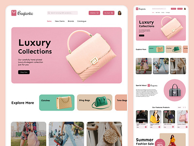 Bagtastic - Luxury Bags bags collections design ecommerce fashion ui ux website